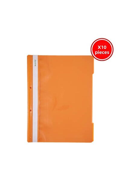 Leitz Ring Binder, 10 Pieces, Pack of 50, A4, 2 Holes, Orange