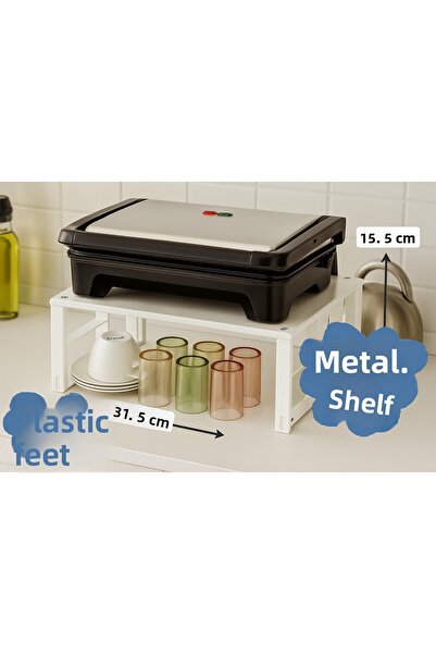 ViATOM Metal Inside Cabinet Shelf, Cup, Spice, Plate Organizer, Space Saving