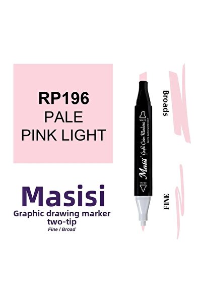 Masis قلم تحديد مزدوج الأطراف 196 ضوء وردي شاحب