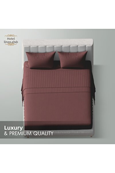 Hotel Linen Klub Queen-Striped Fitted Sheet Set - Premium and Durable Quality, Deep Pocket for a Perfect Fit