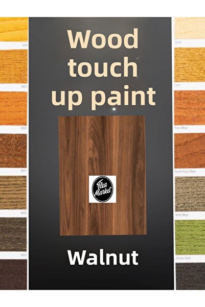 Flea Market Wood Touch up Paint - Walnut - 25ml in a Glass Bottle with a Brush