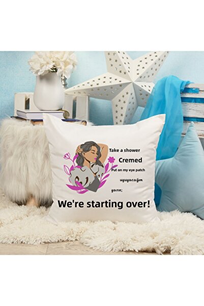 qoeuyl boutique Tomorrow We Start Again Printed Motivational Gift Fiber Satin...