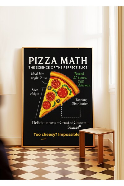 ARTHOUSECOLLECTIVE Pizza Math – Colecția Pizza - Poster fără cadru cu dimensi...