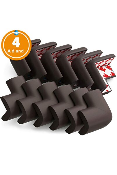 Miningaa 4 Pcs Pure Rubber Table - Corner Protector, Child Baby Safety Protection Coffee Table Edge