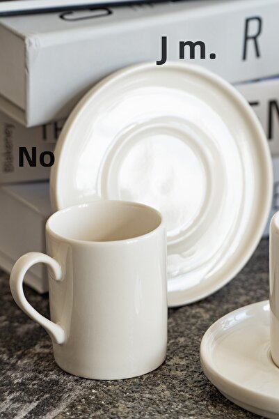 Heda Porselen Rüya 4 Piece 2 Person Porcelain Coffee Cup Set