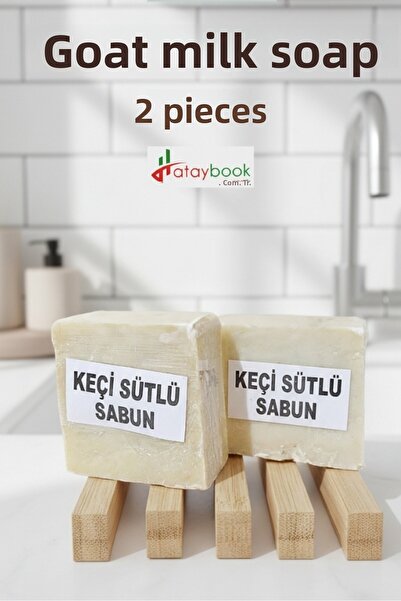 Hataybook حليب الماعز الطبيعي 2 قطعة صابون مقشر للبشرة