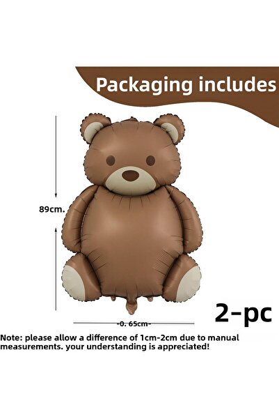 PARTİAVM Cute Retro Teddy Bear Balloon Set Bear Themed 4Th Birthday Balloon Set Happy Birthday Banner