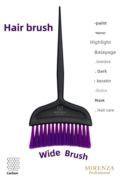 mirenza cosmetic Perie profesională pentru vopsea de păr cu perie mare violetă |   Perie pentru vopsirea balayage și a röfle