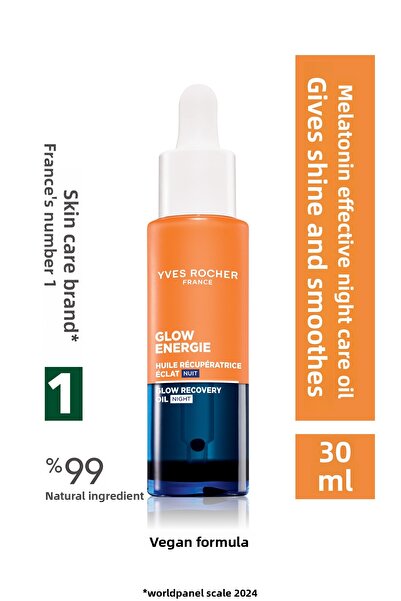 Yves Rocher Night Care Oil with Antioxidant Melatonin Effect That Brightens P...