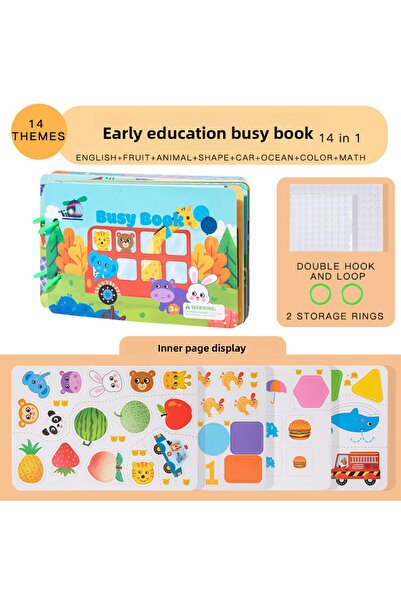 Choice 1 قطعة من ملصقات كتب مونتيسوري الهادئة والمزدحمة للأطفال، لوحة ملصقات ...