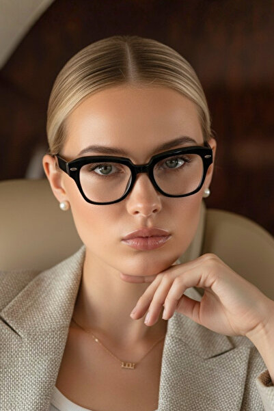REN EYEWEAR نظارات شاشة شفافة ذات إطار سميك من STAKE مع حماية من الضوء الأزرق