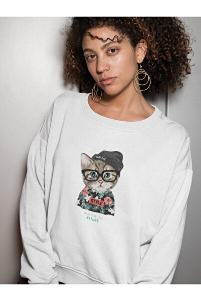 SUNFREE Slatka mačka Štampano unisex majica