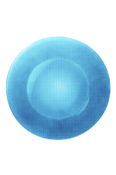 PUFO Elegant Pufo Luxury glass plate for dessert, appetizers, 31 cm, blue