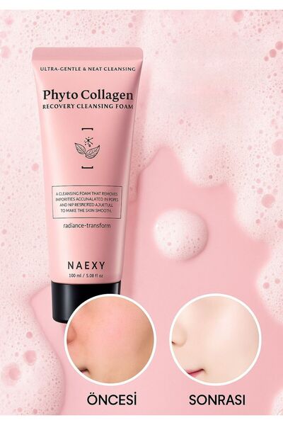 NAEXY مستحضرات التجميل الكورية، رغوة تنظيف الكولاجين المضادة للشيخوخة، رغوة ا...