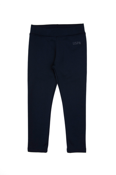 U.S. Polo Assn. Kız Çocuk Lacivert Scuba Kumaş Şardonlu Tayt 50316867-VR033