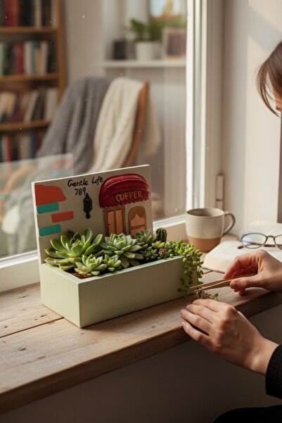Binbirdemet El Boyaması Seramik Saksı | Mumluk | Dekoratif Obje – Gentle Life Coffee