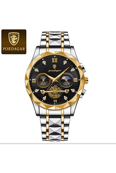 POEDAGAR Orijinal Paslanmaz Çelik Erkek Lüx 1. Sınıf Kol Saati