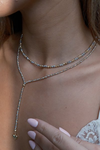 GİS JEWELRY قلادة دوريكا مزدوجة اللون