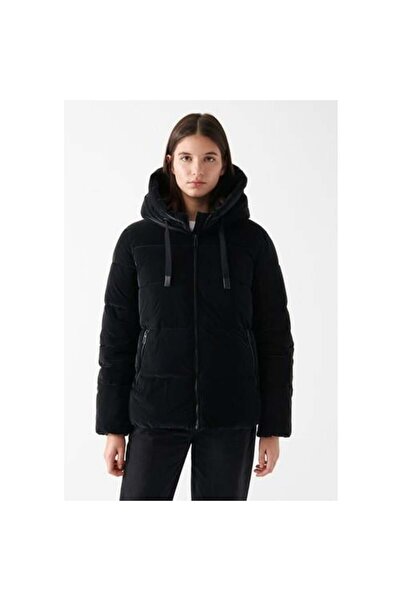 Mavi Kadın  Kapüşonlu Şişme Mont  - Siyah