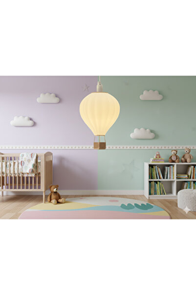 Atsu 3D Uçan Balon Tasarımlı Avize / 3D - Modern Masalsı Sarkıt Aydınlatma / ...