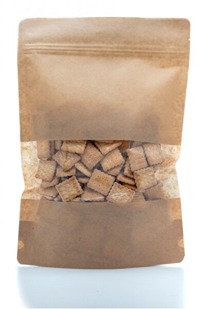 Kraft pack ambalaj Pencereli Kilitli Doypack 50 Adet 11x18,5