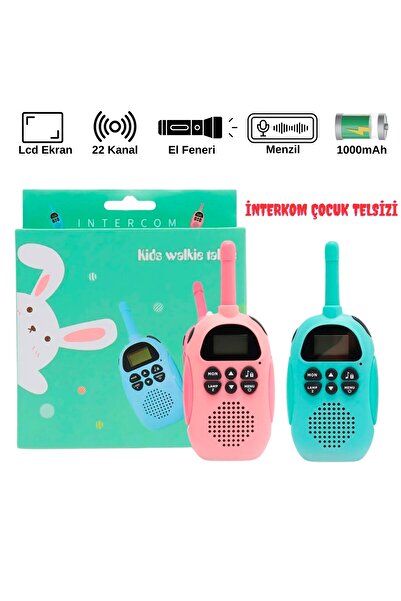 ROXİVA Şık Tasarım 2 Adet Çok Kanallı İntecom özellikli Kablosuz Mini Çocuk T...