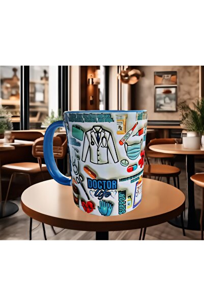 Mugs and love Doktor baskı hediyelik kaliteli porselen kupa