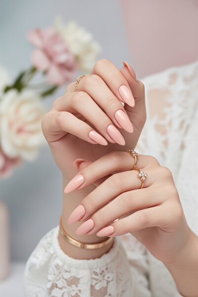 Easy Beauty 24 Adet Renkli Badem Takma Tırnak 814