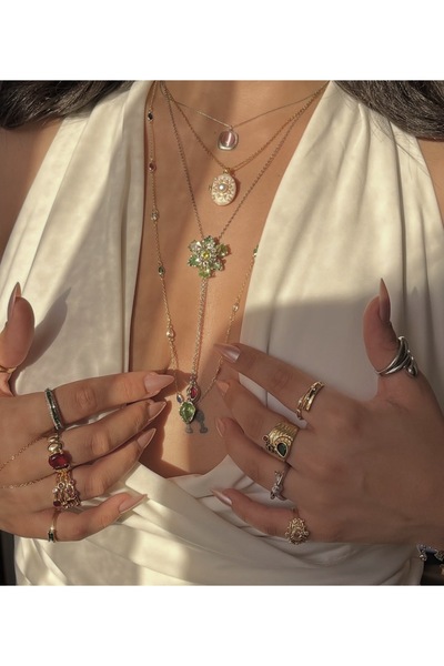 Xui سلسلة خاصة من قلادات الرافعة الحجرية من العلامة التجارية Swrsvksi Trend