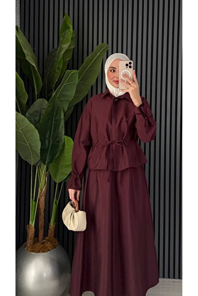 Molly Nelly طقم تنورة بلوزة موسمية من الجبردين