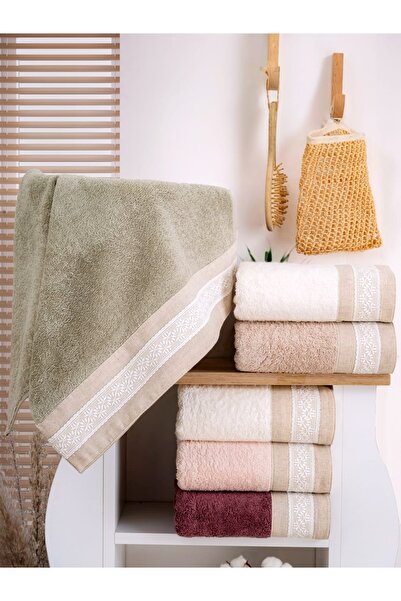 Nurpak 6 рушників для рук і обличчя з льону з гіпрі 50x90 см