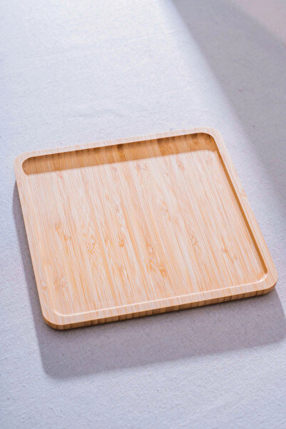 AVANTAGE HOME Mario - Bamboo Luxury Square Cake Presentation Plate 25 X 25 cm