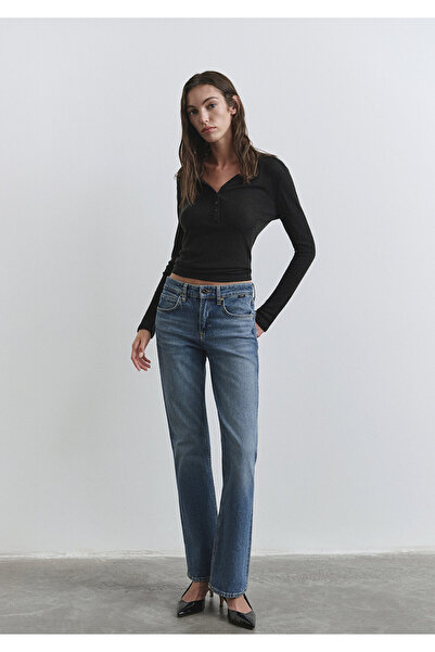 Mavi Alina Iconic Puslu Indigo Mavisi Jean Pantolon 1012577-90538