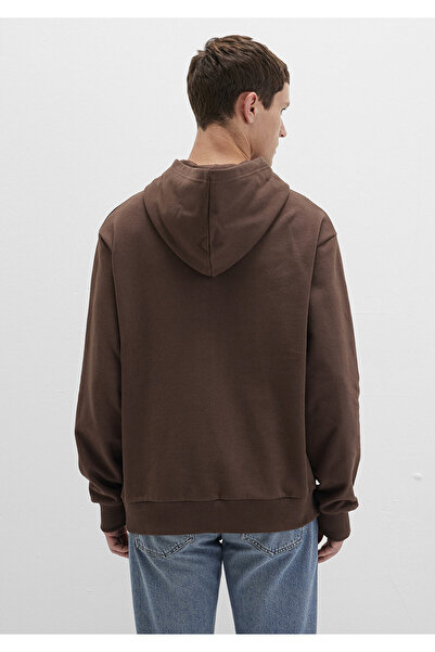 Mavi MVJNS Baskılı Kapüşonlu Kahverengi Sweatshirt 0S10346-88067