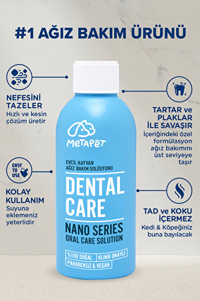 Metapet Nano Series Kedi Ağız Bakım Suyu, Ağız Kokusuna Son, Diş Bakımı ve Temizleme Spreyi
