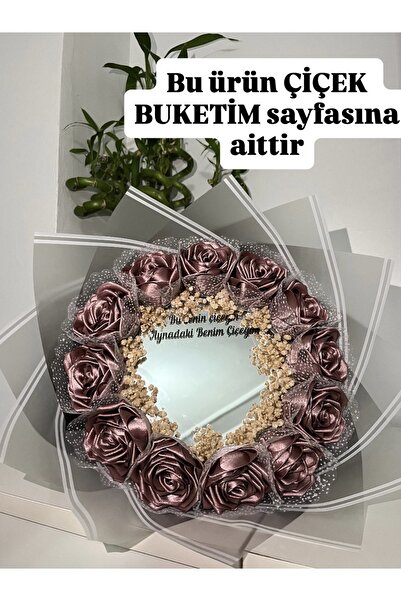 ÇİÇEKSSHOP Aynalı Çiçek Buketi Sevgiliye Anneye Arkadaşa Hediye Doğum Günü Kutu Yapay Gül Nişan Söz İsteme