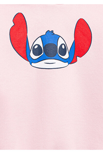 Mavi Stitch Baskılı Kapüşonlu Pembe Sweatshirt 7S10165-71007