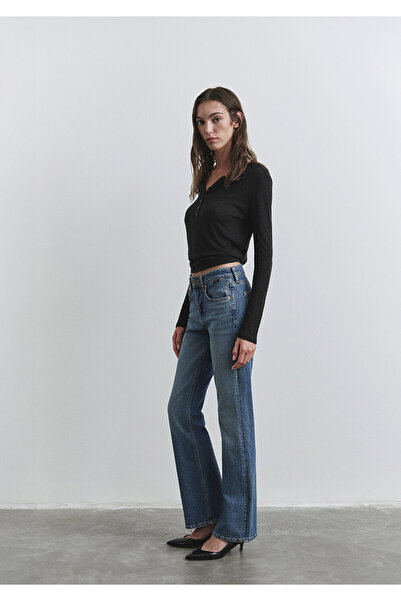 Mavi Alina Iconic Puslu Indigo Mavisi Jean Pantolon 1012577-90538