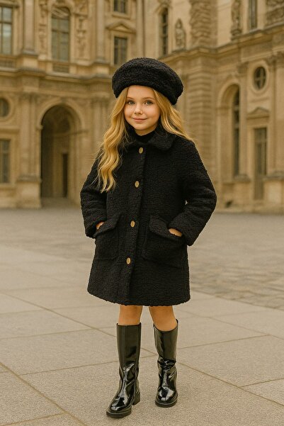 HC Kids Wear Kız Çocuk Pelüş Kaban