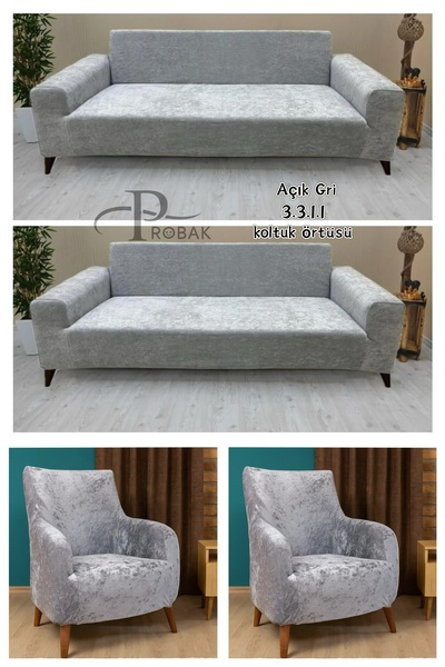 probak Set huse pentru canapea elastică din catifea |   Husa canapea |   Husa canapea extensibila