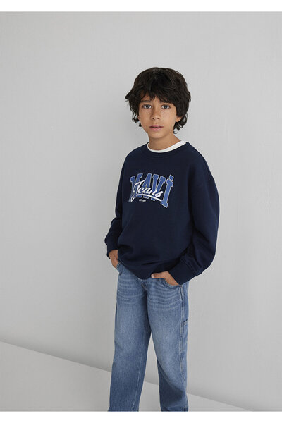 Mavi Jeans Baskılı Lacivert Sweatshirt 6S10136-70490