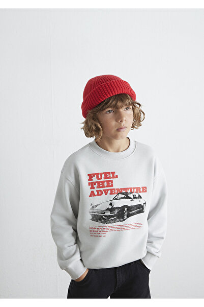 Mavi Baskılı Gri Sweatshirt 6S10126-90782