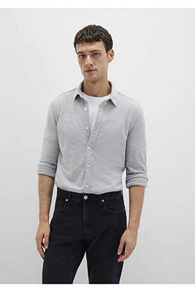 Mavi Gri Gömlek Slim Fit / Dar Kesim 0211513-80018