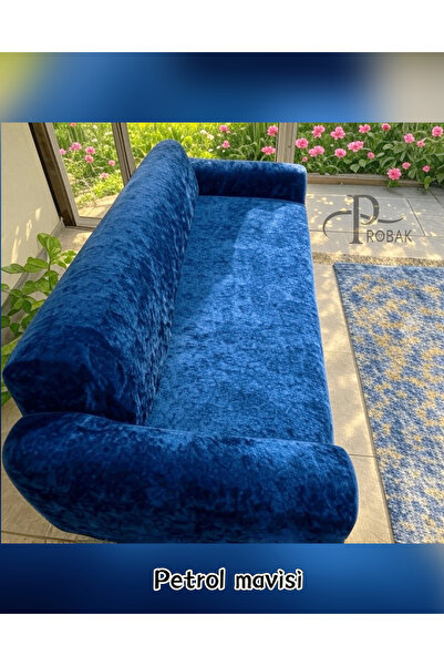 probak Husa de canapea cu 3 locuri cu elastic din catifea |   Husa canapea |   Husa pentru canapea extensibila