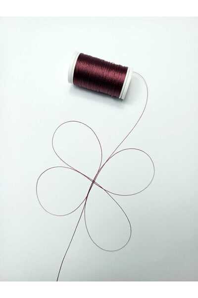 Eskişehir hobi sanat خيط تسبيح 0.2 مم بطول 60 متر لون أحمر داكن (أرقى خيط تسبيح)