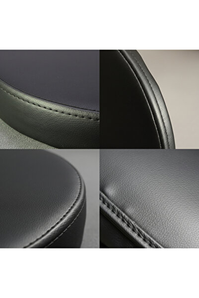 Kalafika Has Bar Sandalyesi 65’lik Beyaz Ayak-Siyah Deri 90 Cm ile 100 Cm Ada & Masalara Uygun