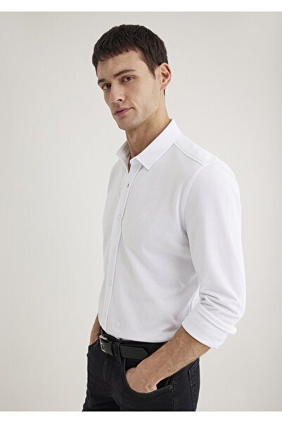 Mavi Beyaz Gömlek Slim Fit / Dar Kesim 0211583-620