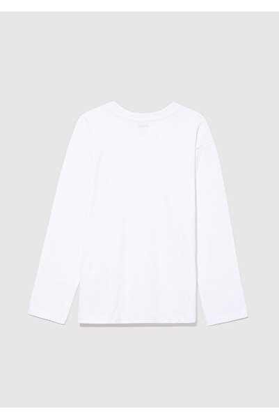 Mavi Tricou alb cu mânecă lungă cu imprimeu cu logo Regular Fit / Regular Fit 7610220 -620