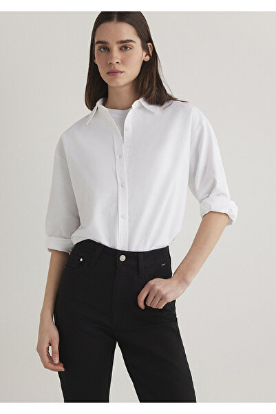 Mavi Cămașă albă cu tăietură lejeră - 1211028 -620