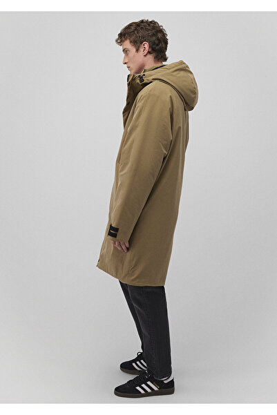 Mavi Kapüşonlu Kahverengi Parka Loose Fit / Bol Rahat Kesim 0110471-70377